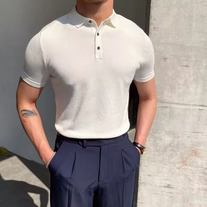 Belmoir Men's Polo Shirt | Slim Fit Cotton, Lightweight & Breathable