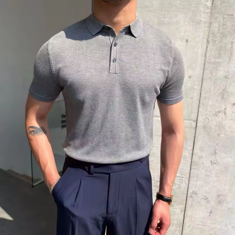Belmoir Men's Polo Shirt | Slim Fit Cotton, Lightweight & Breathable