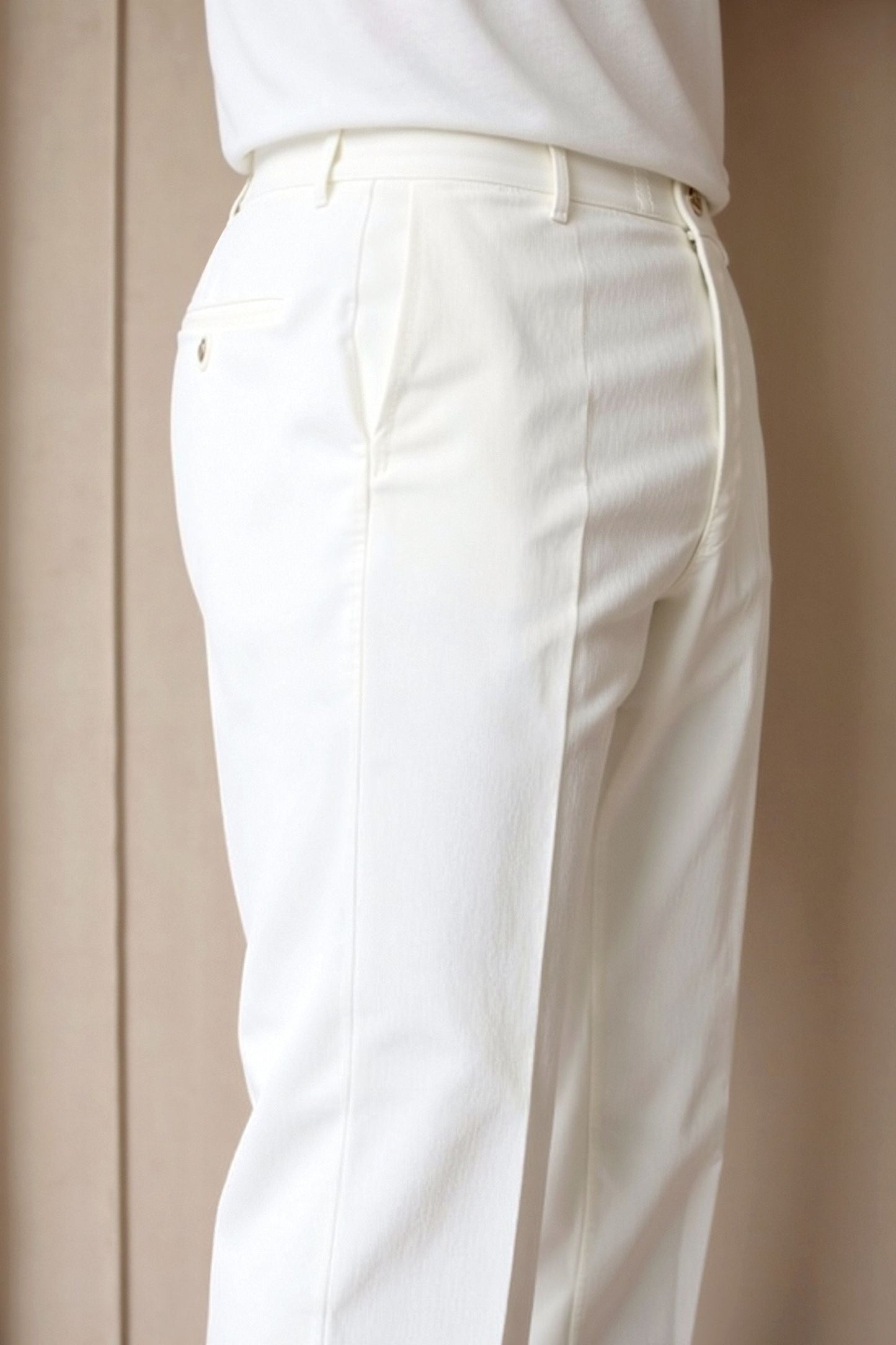 Benson Men's Khaki Ankle Pants | Cotton-Polyester Blend, Regular Fit 5
