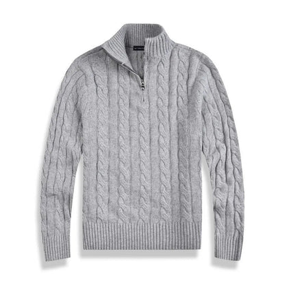 Carter Men's Half Zip Sweater | Premium Cotton Blend, Luxurious Comfort