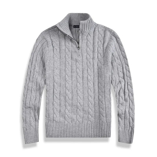 Carter Men's Half Zip Sweater | Premium Cotton Blend, Luxurious Comfort