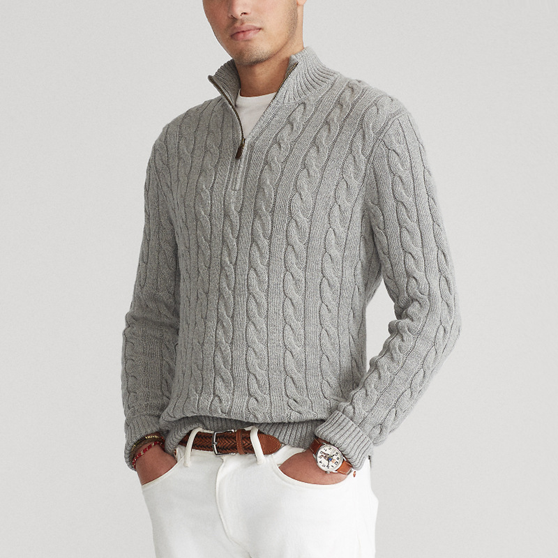 Carter Men's Half Zip Sweater | Premium Cotton Blend, Luxurious Comfort