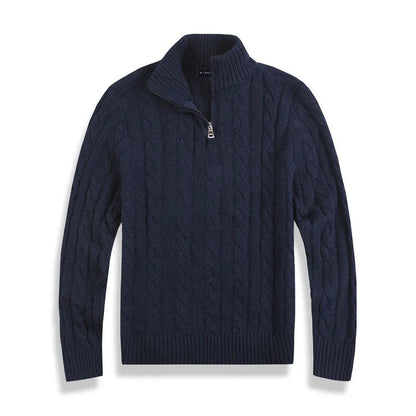 Carter Men's Half Zip Sweater | Premium Cotton Blend, Luxurious Comfort