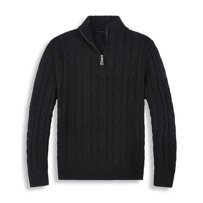 Carter Men's Half Zip Sweater | Premium Cotton Blend, Luxurious Comfort