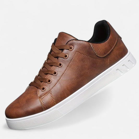 Belmoir Men's Business Casual Sneakers | Durable PVC, Stylish Lace-Up Design