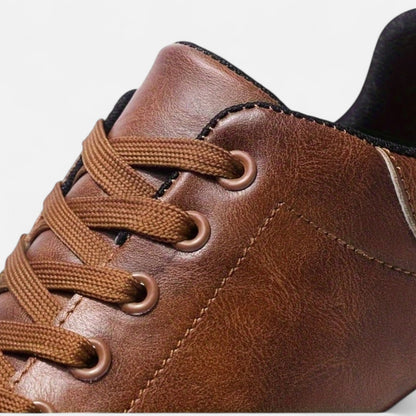 Belmoir Men's Business Casual Sneakers | Durable PVC, Stylish Lace-Up Design