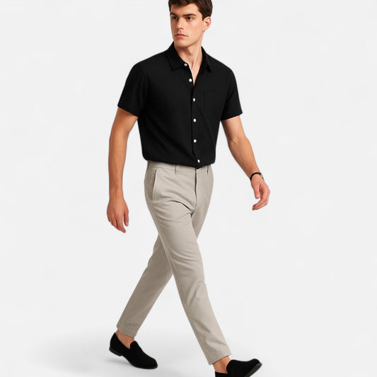 Belmoir Men’s Casual Shirt | Relaxed Fit, Lightweight Polyester