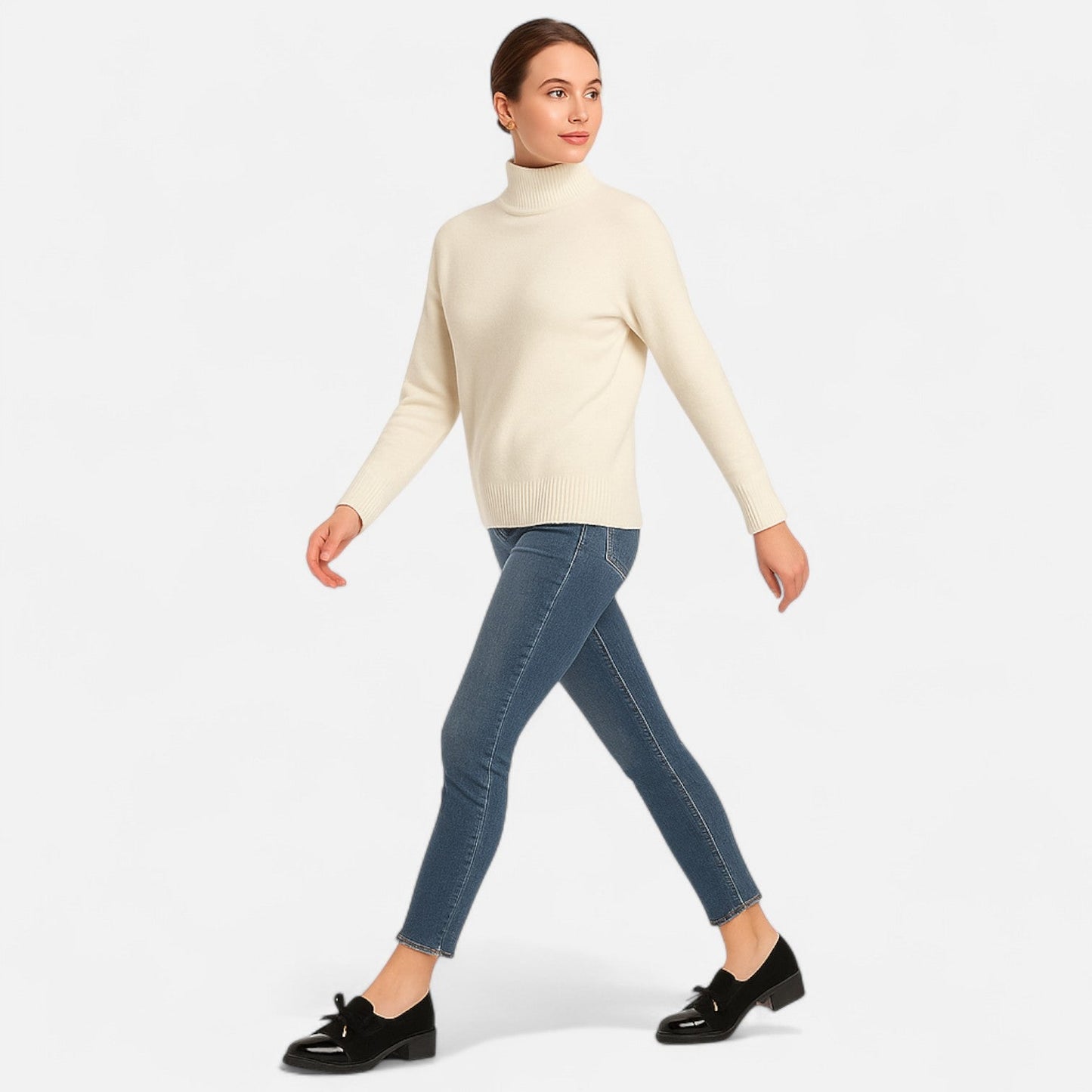 Belmoir Women's Loafers | Retro Bowknot, Chunky Heel