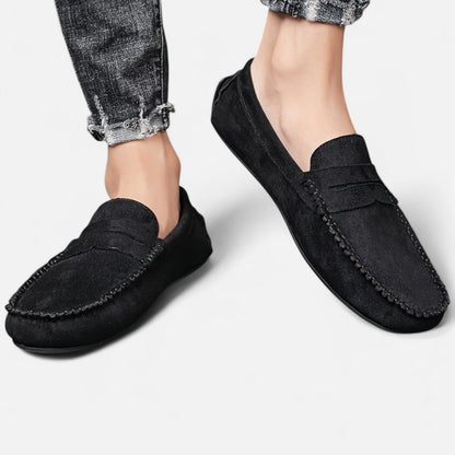 Belmoir Men's Brown Loafers | Comfortable Leather Slip-On Design