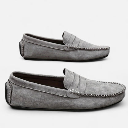 Belmoir Men's Brown Loafers | Comfortable Leather Slip-On Design