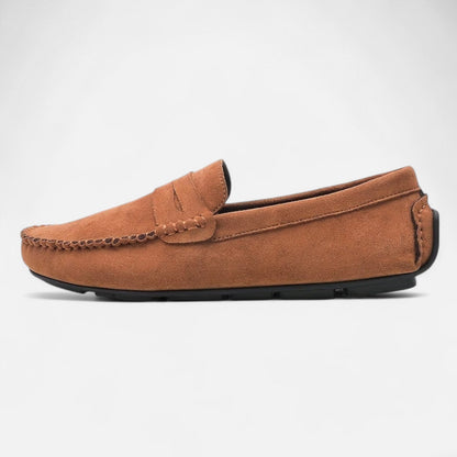 Belmoir Men's Brown Loafers | Comfortable Leather Slip-On Design
