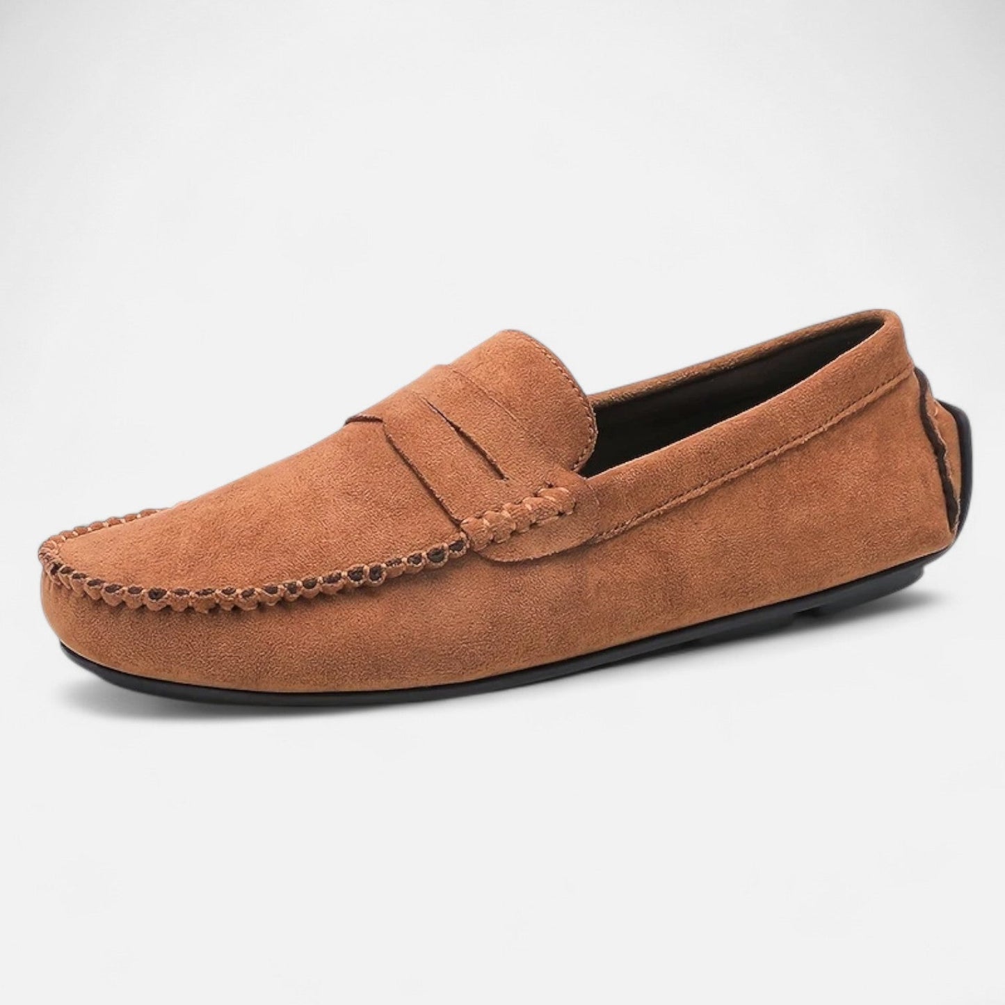 Belmoir Men's Brown Loafers | Comfortable Leather Slip-On Design
