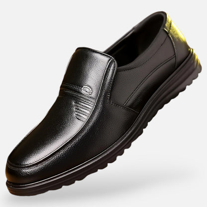 Belmoir Men's Brown Loafers | Premium Cow Leather, Slip-On Elegance