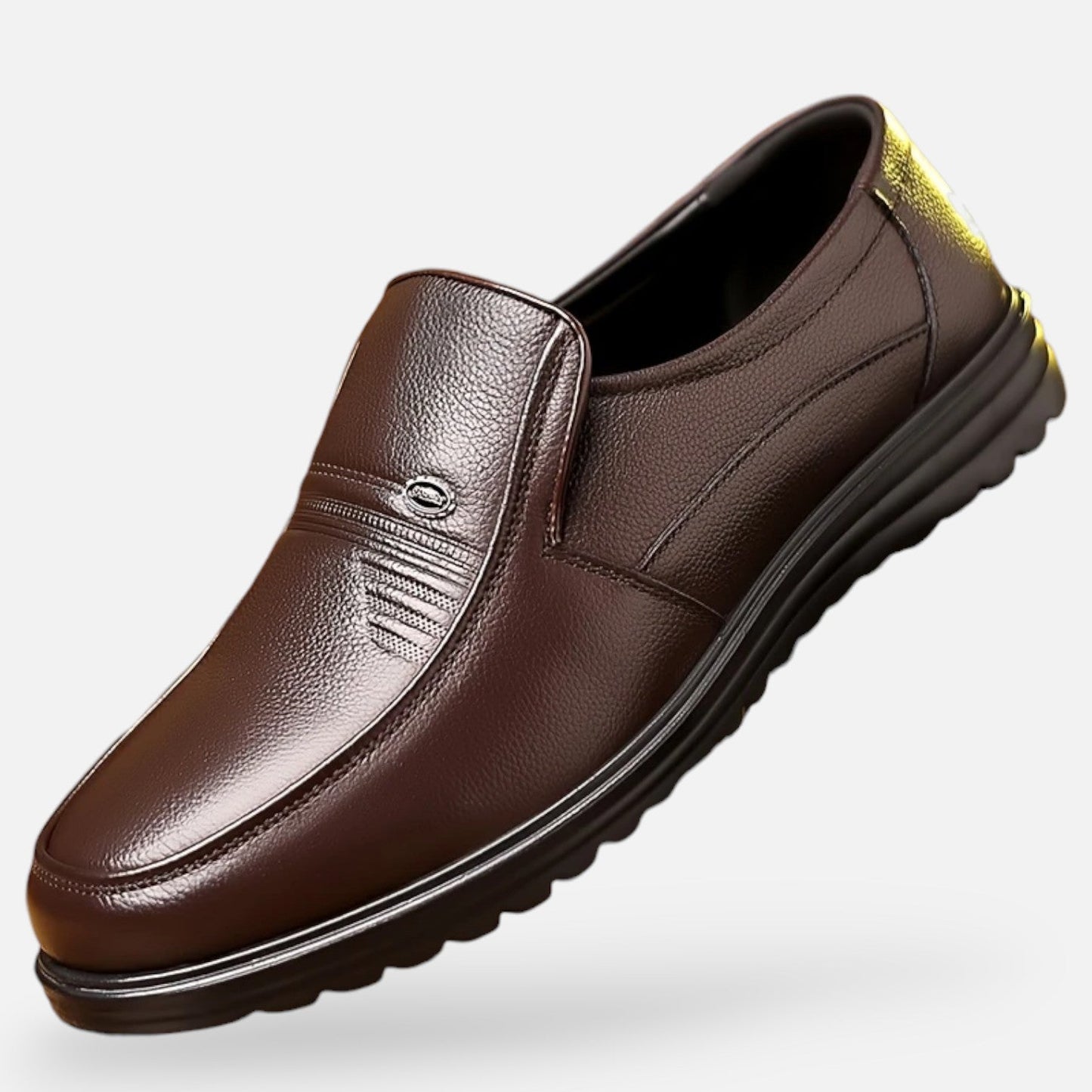 Belmoir Men's Brown Loafers | Premium Cow Leather, Slip-On Elegance