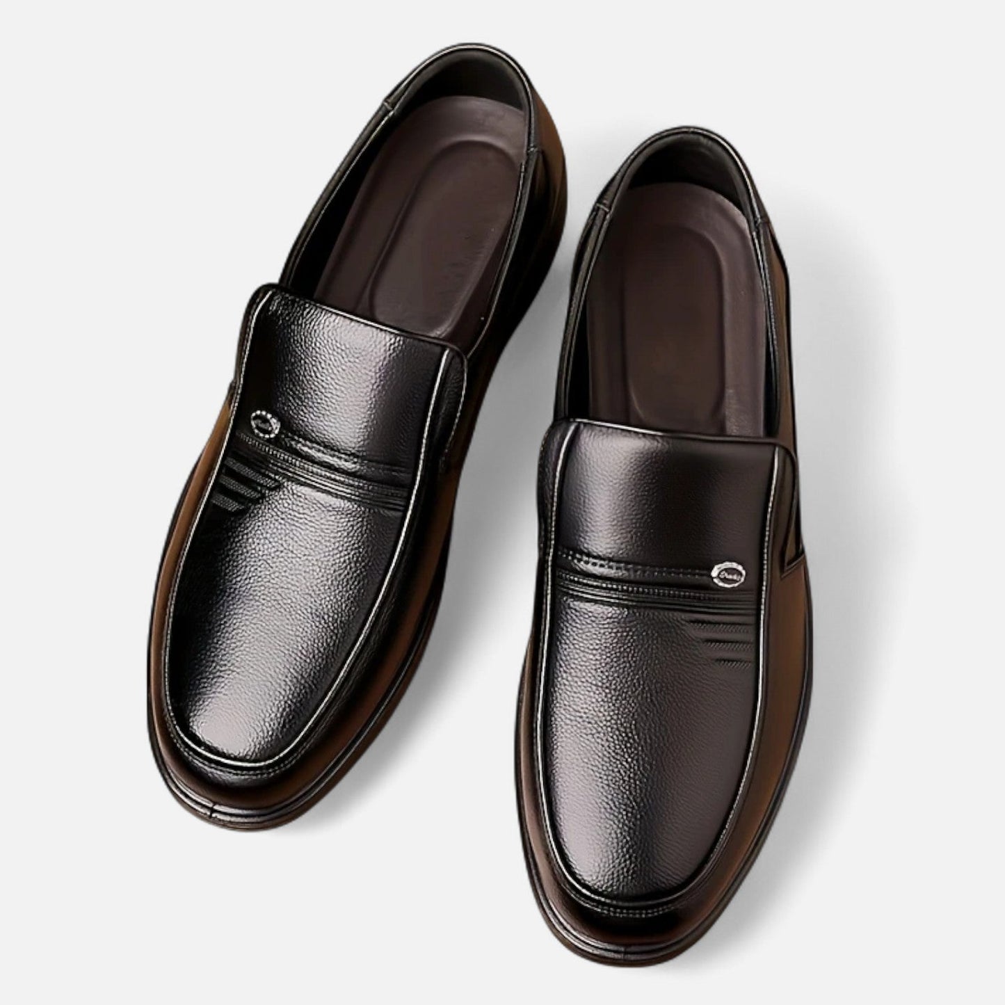 Belmoir Men's Brown Loafers | Premium Cow Leather, Slip-On Elegance