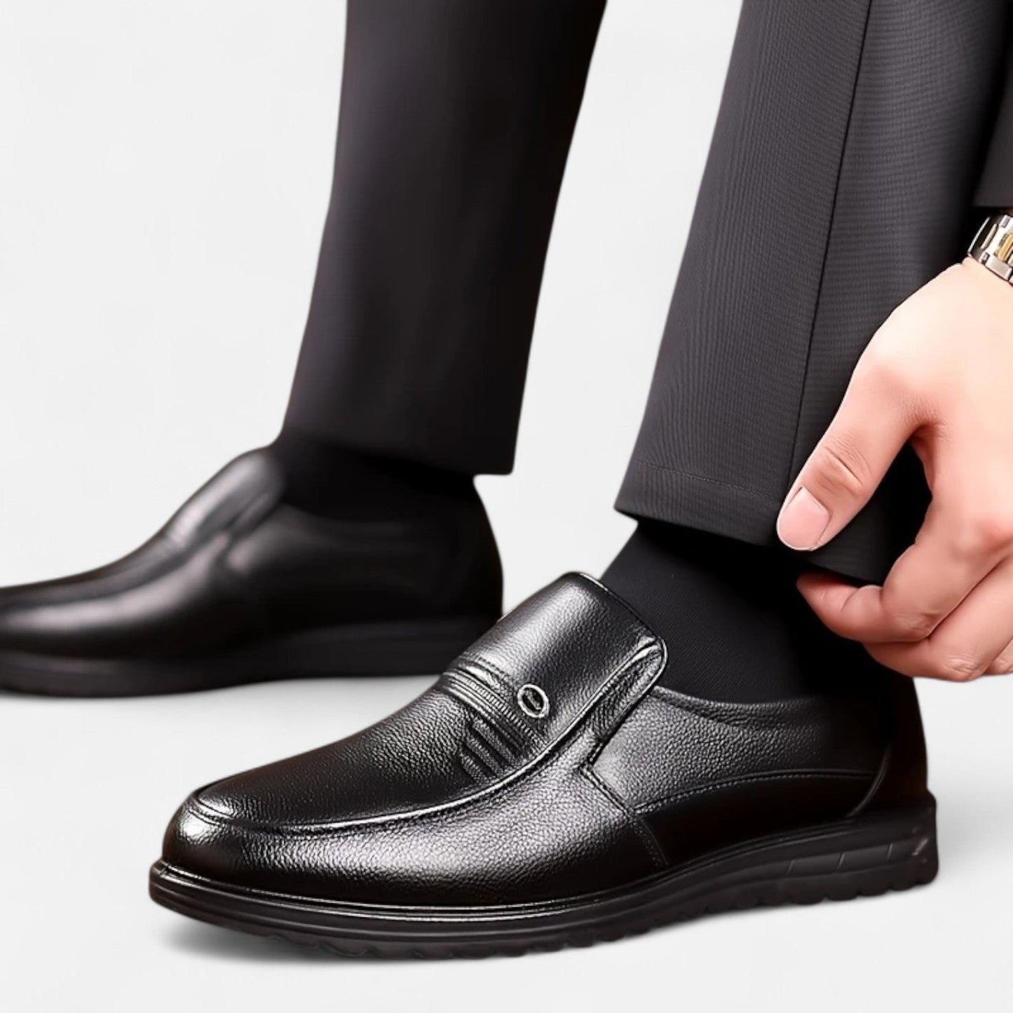 Belmoir Men's Brown Loafers | Premium Cow Leather, Slip-On Elegance