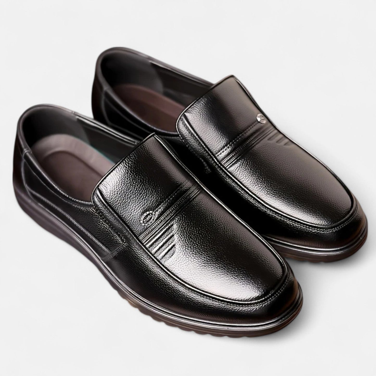 Belmoir Men's Brown Loafers | Premium Cow Leather, Slip-On Elegance