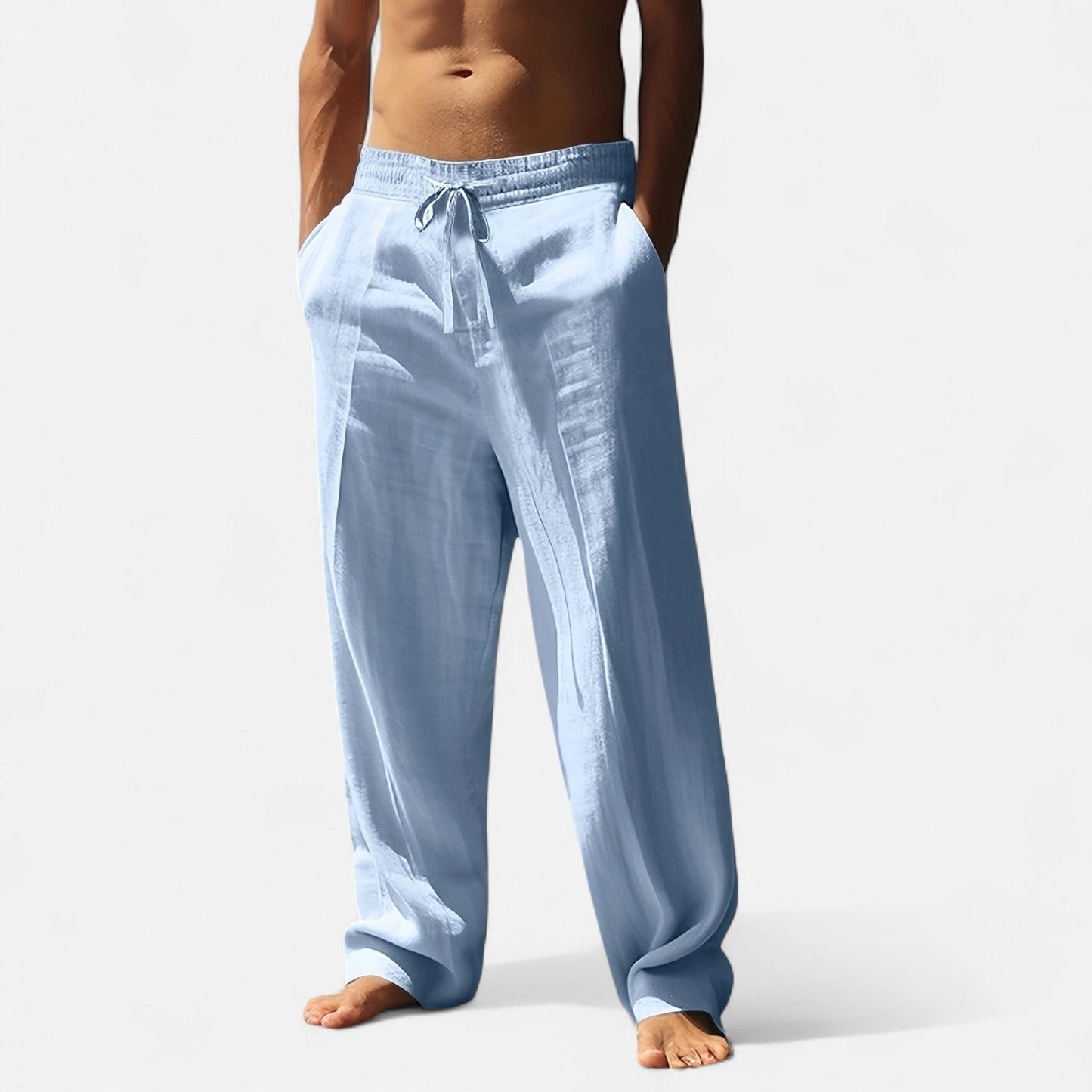 Belmoir Men's Linen-Blend Pants | Relaxed Wide-Leg Comfort