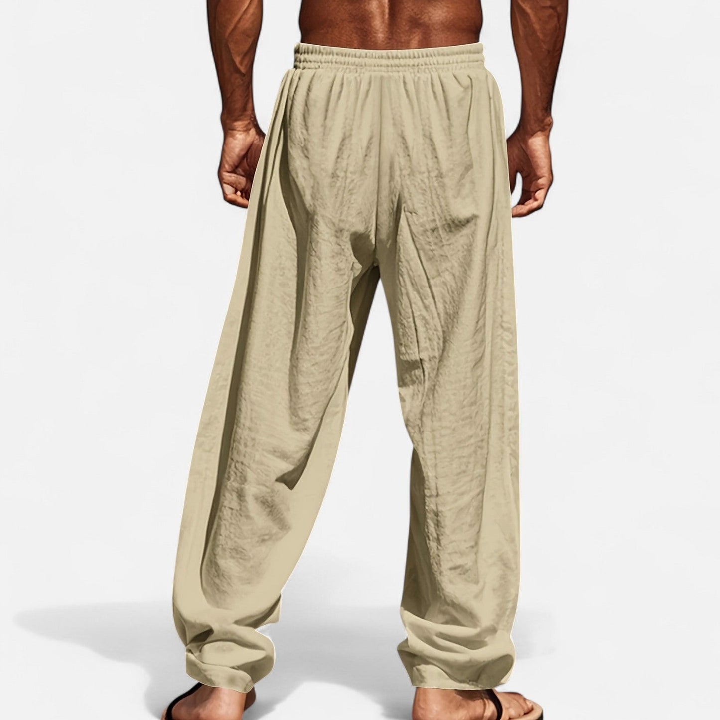 Belmoir Men's Linen-Blend Pants | Relaxed Wide-Leg Comfort