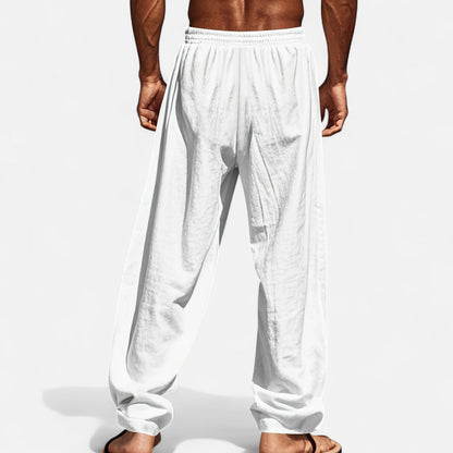Belmoir Men's Linen-Blend Pants | Relaxed Wide-Leg Comfort