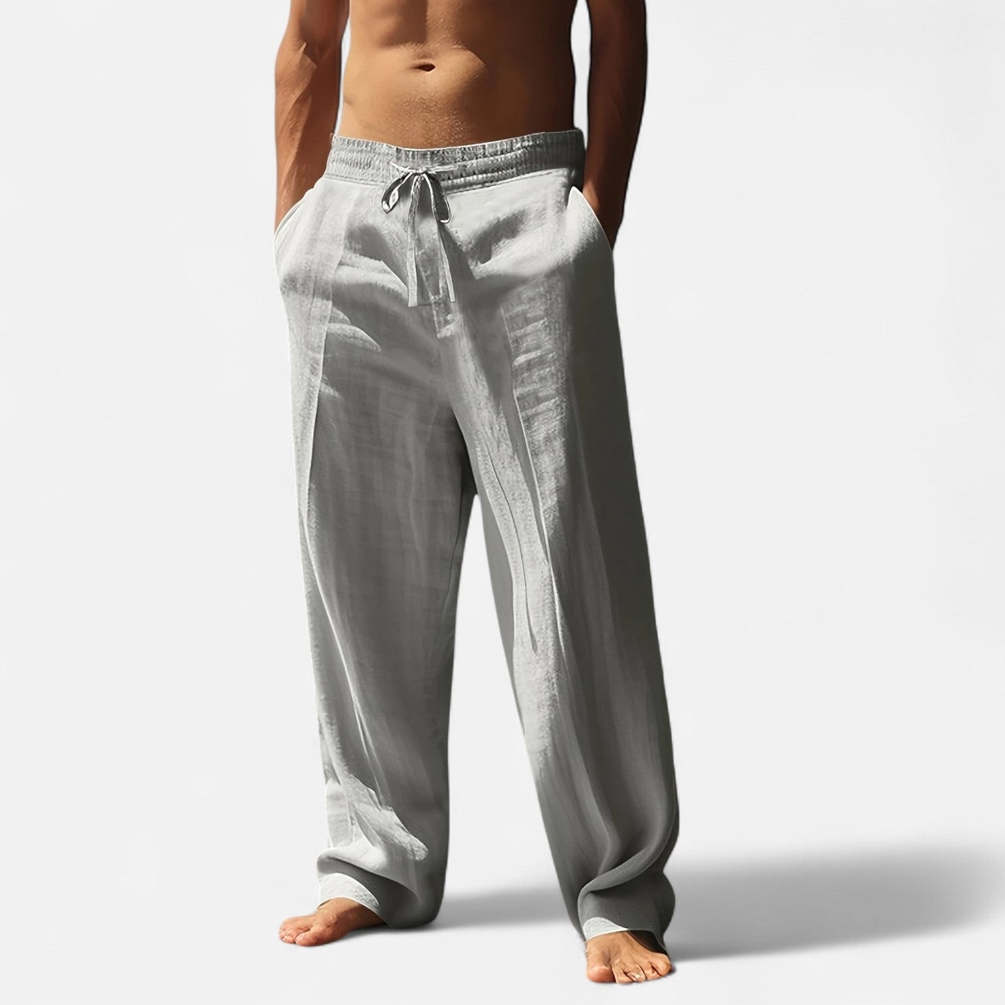 Belmoir Men's Linen-Blend Pants | Relaxed Wide-Leg Comfort