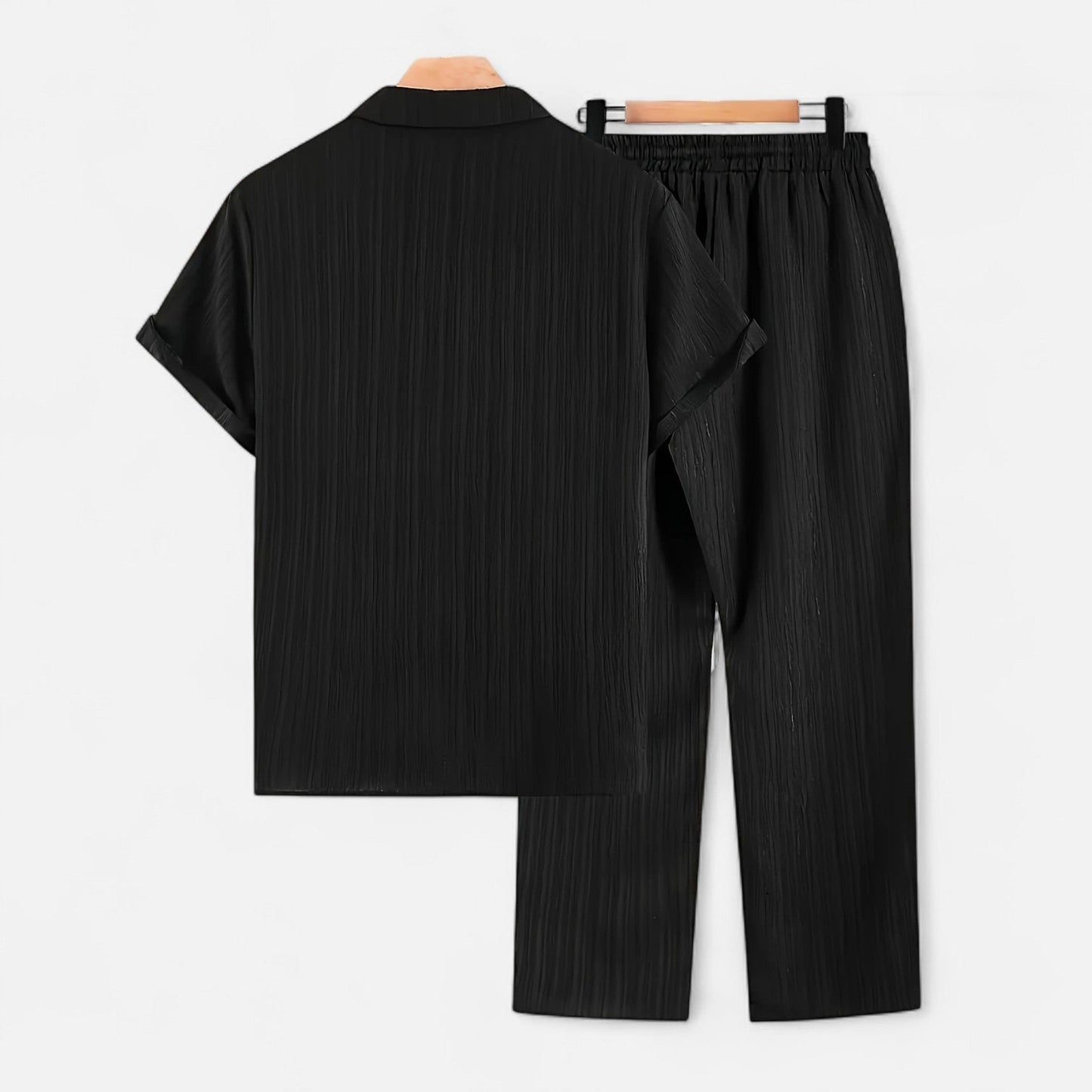 Belmoir Men's Linen Set | Lightweight Polyester Blend, Casual Summer Outfit
