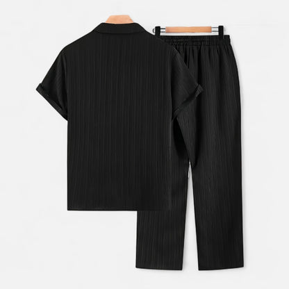 Belmoir Men's Linen Set | Lightweight Polyester Blend, Casual Summer Outfit