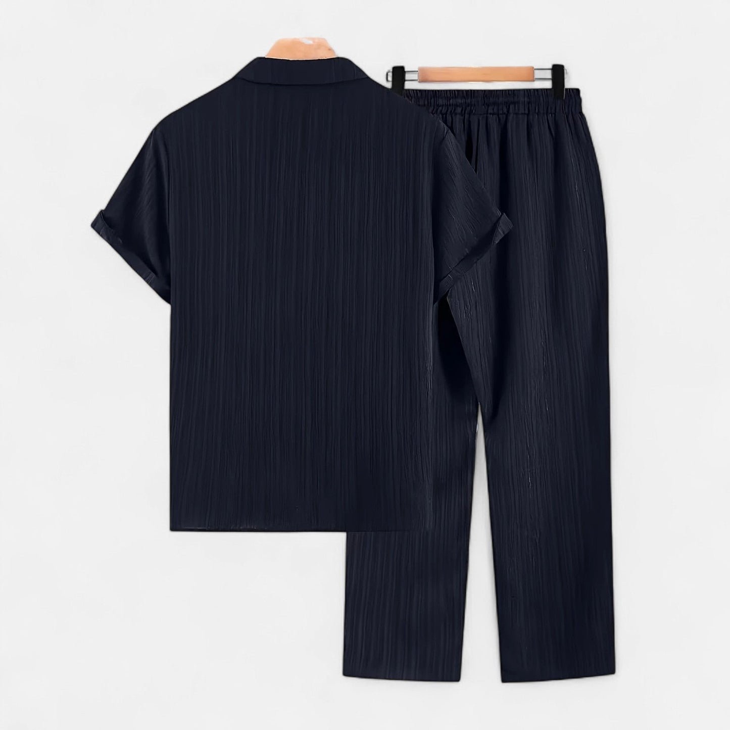 Belmoir Men's Linen Set | Lightweight Polyester Blend, Casual Summer Outfit