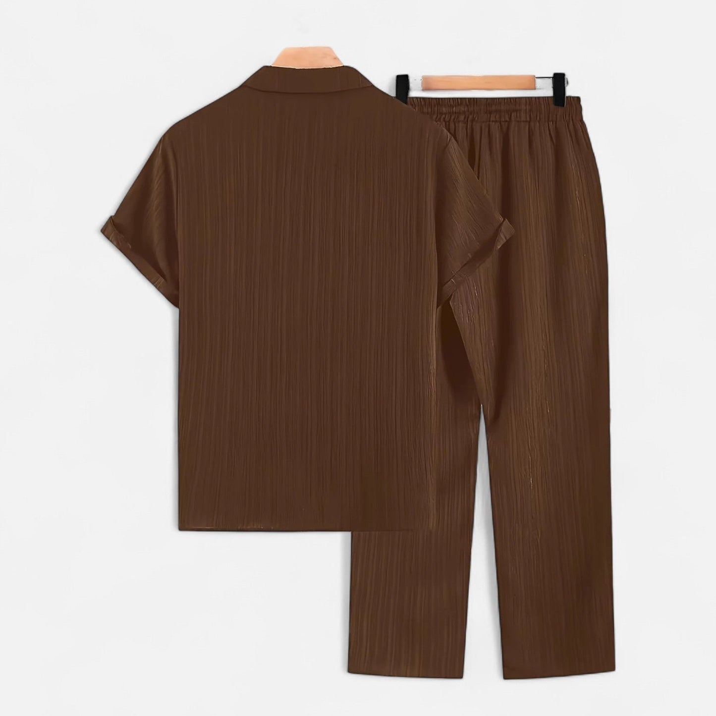 Belmoir Men's Linen Set | Lightweight Polyester Blend, Casual Summer Outfit