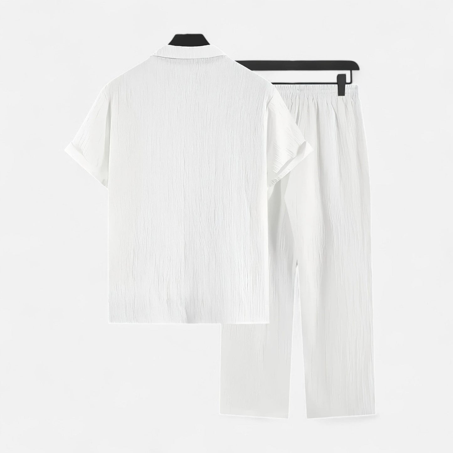 Belmoir Men's Linen Set | Lightweight Polyester Blend, Casual Summer Outfit
