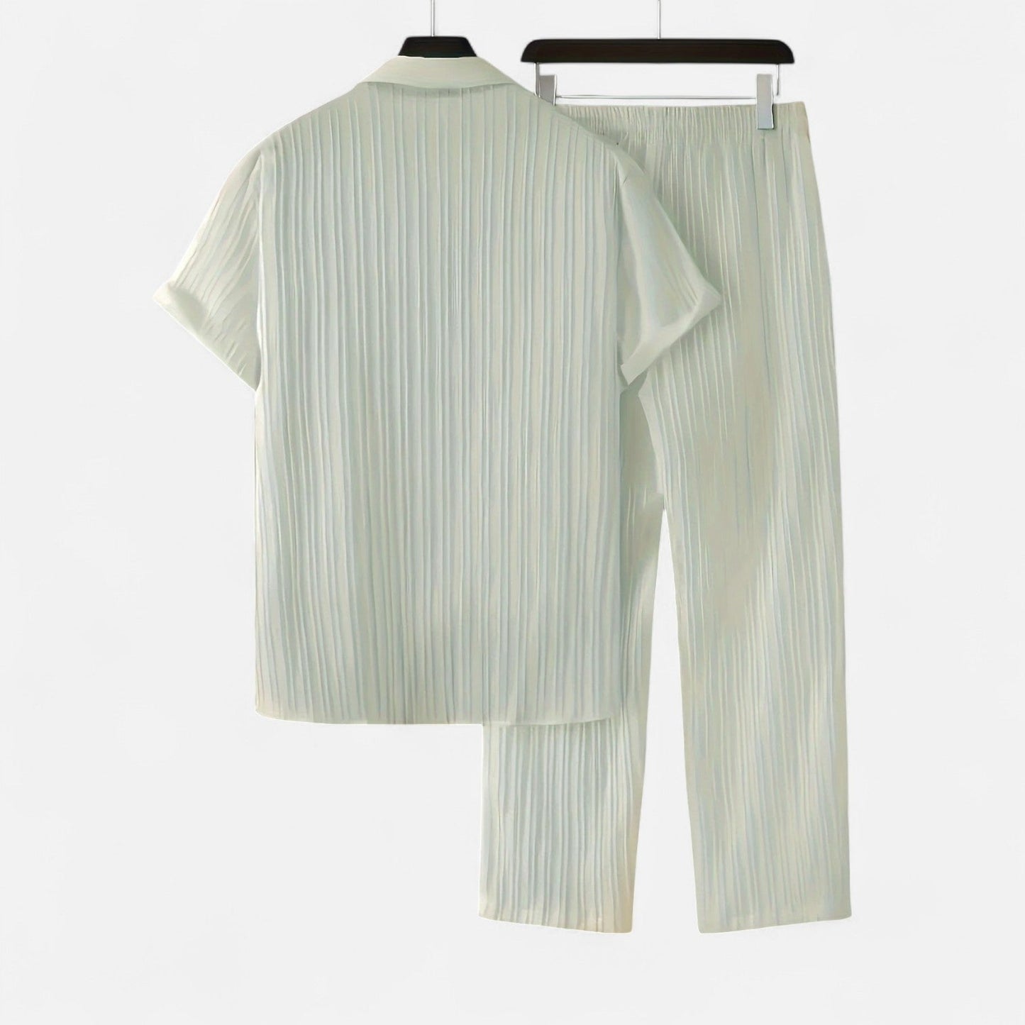 Belmoir Men's Linen Set | Lightweight Polyester Blend, Casual Summer Outfit