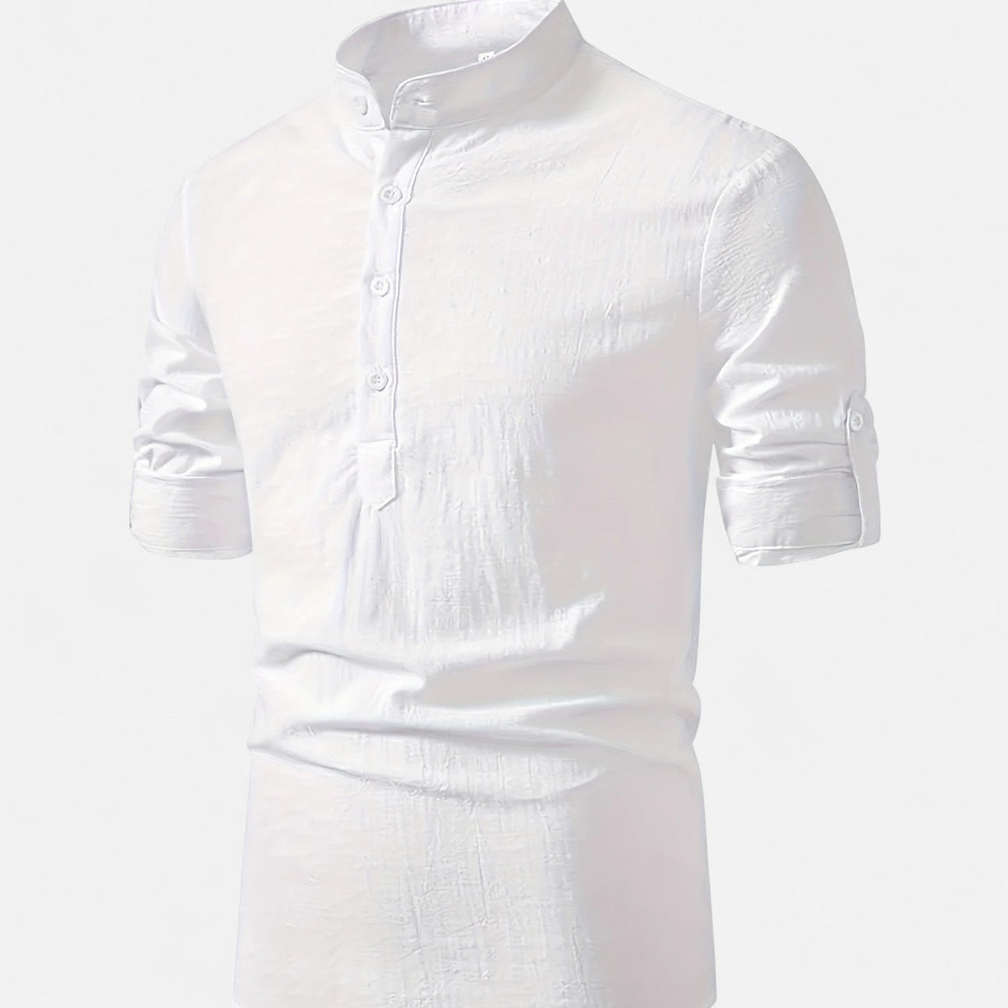 Belmoir Men's Linen Shirt | 100% Woven Linen, Casual Henley Style