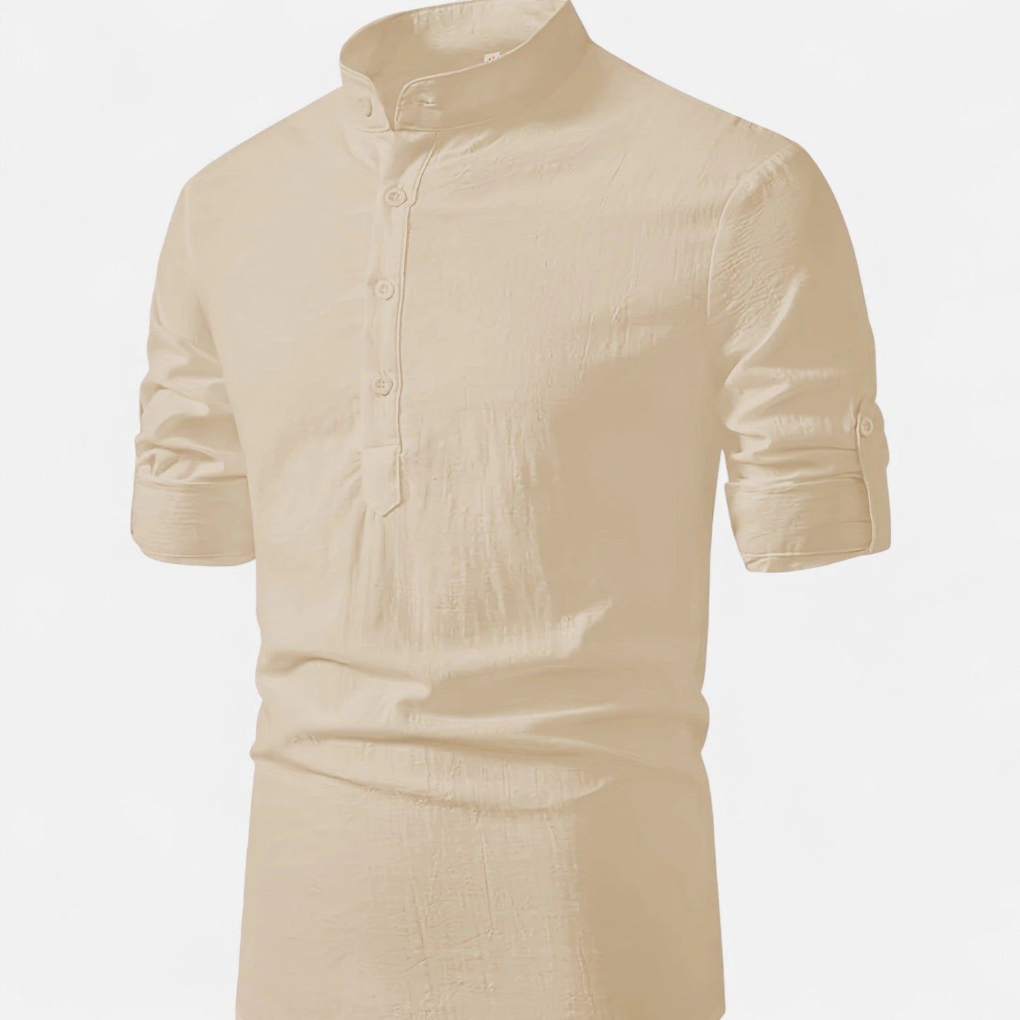 Belmoir Men's Linen Shirt | 100% Woven Linen, Casual Henley Style