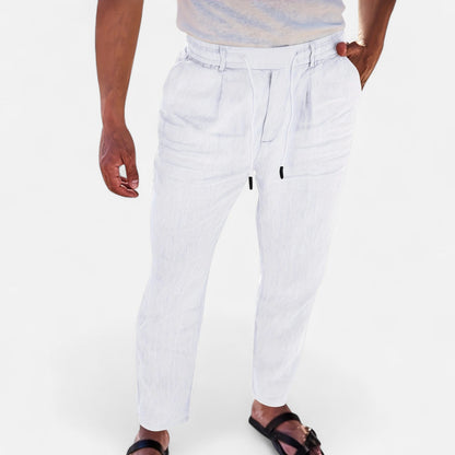 Belmoir Men's Linen Trousers | Lightweight Breathable Fit