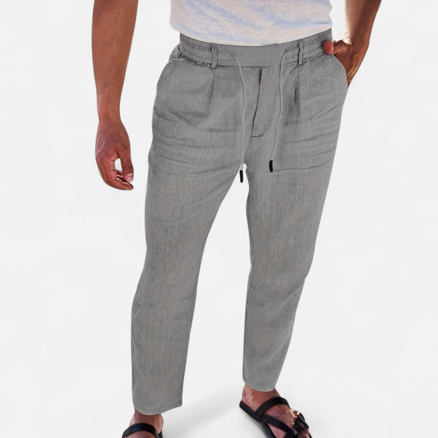Belmoir Men's Linen Trousers | Lightweight Breathable Fit