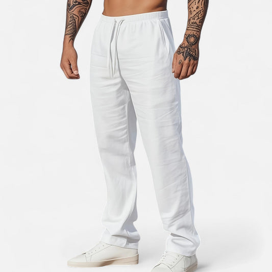 Belmoir Men's Linen Trousers | Relaxed Fit, Breathable Comfort