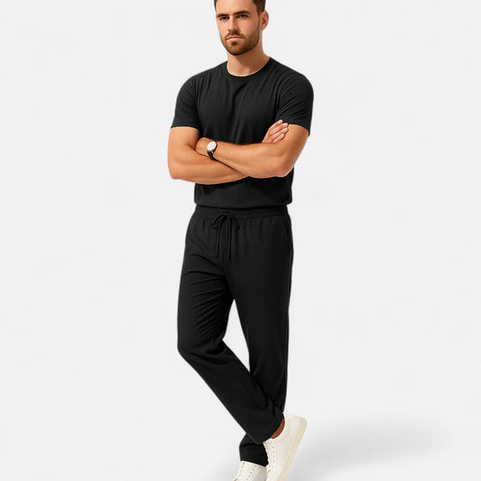 Belmoir Men's Linen Trousers | Relaxed Fit, Breathable Comfort