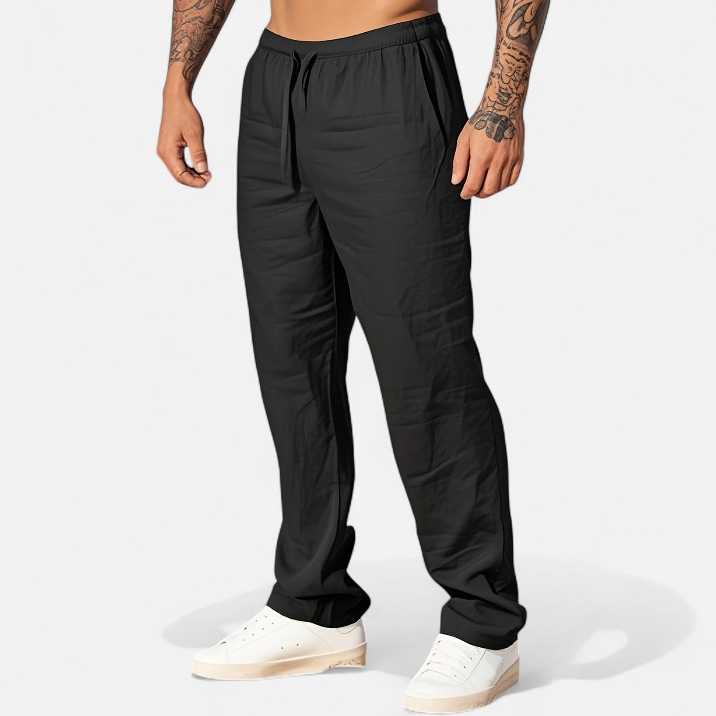Belmoir Men's Linen Trousers | Relaxed Fit, Breathable Comfort