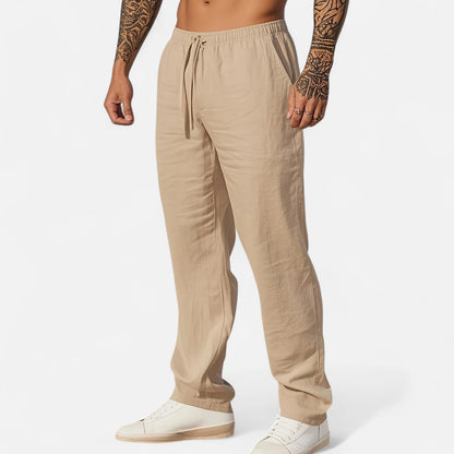 Belmoir Men's Linen Trousers | Relaxed Fit, Breathable Comfort