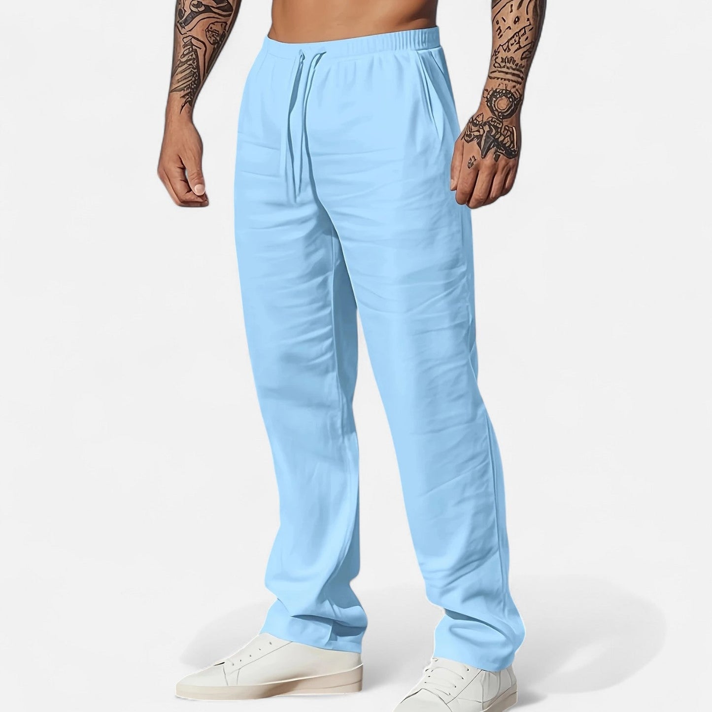 Belmoir Men's Linen Trousers | Relaxed Fit, Breathable Comfort