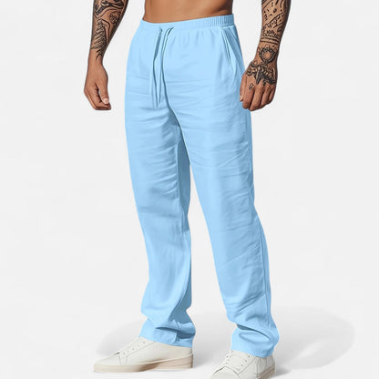 Belmoir Men's Linen Trousers | Relaxed Fit, Breathable Comfort