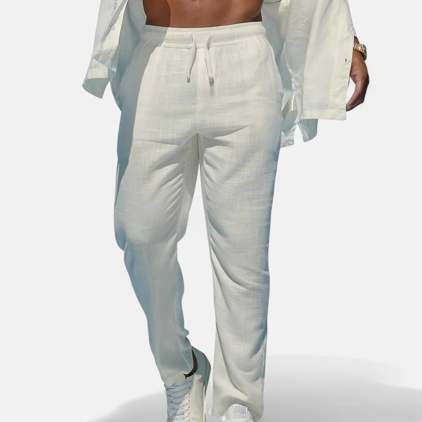 Belmoir Men's Linen Trousers | Relaxed Fit, Breathable Comfort