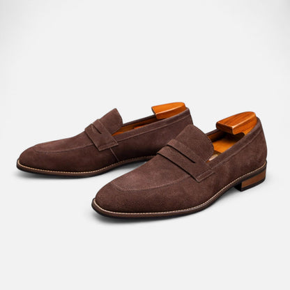 Belmoir Men's Penny Loafers | Premium Cowhide, Classic Comfort