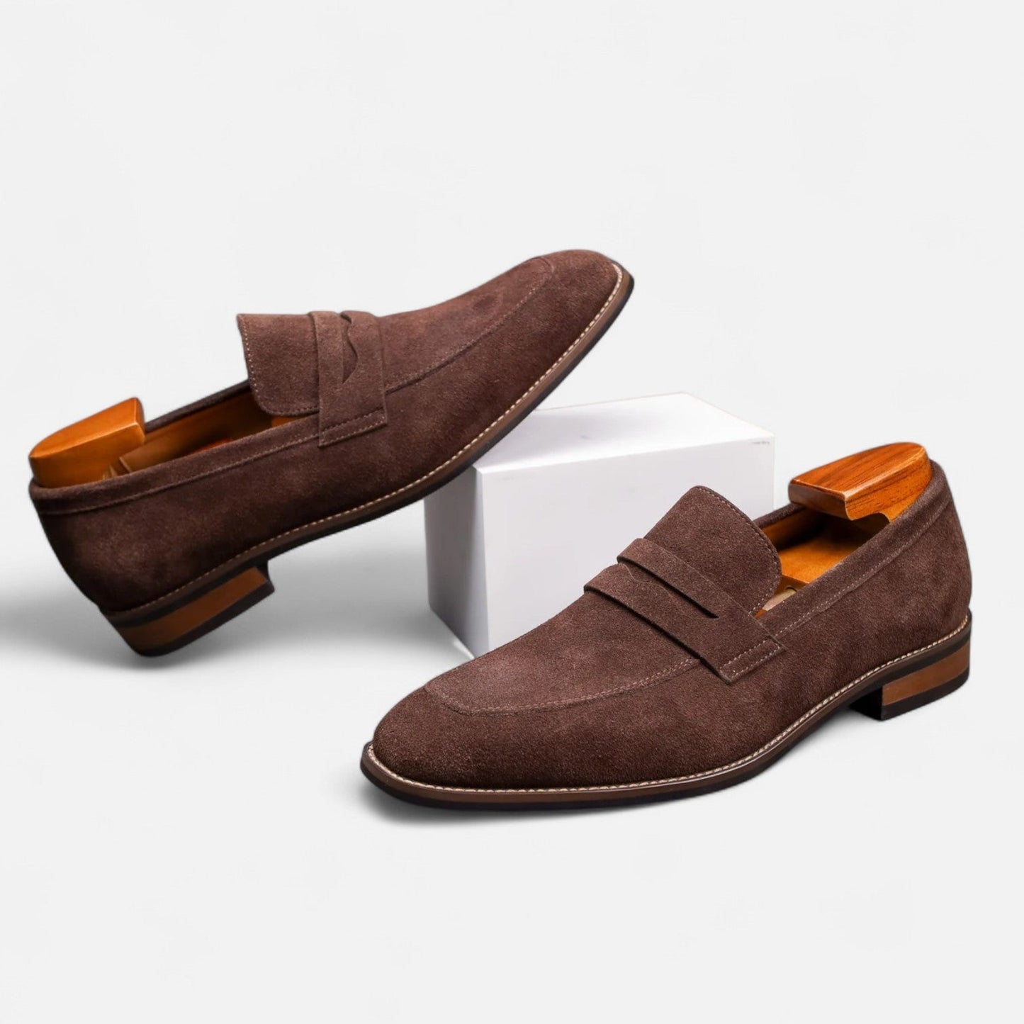 Belmoir Men's Penny Loafers | Premium Cowhide, Classic Comfort