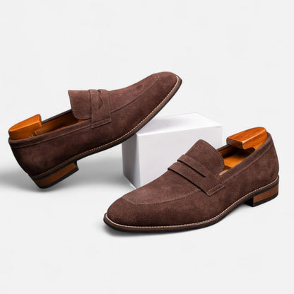 Belmoir Men's Penny Loafers | Premium Cowhide, Classic Comfort