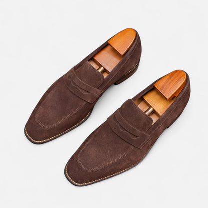 Belmoir Men's Penny Loafers | Premium Cowhide, Classic Comfort