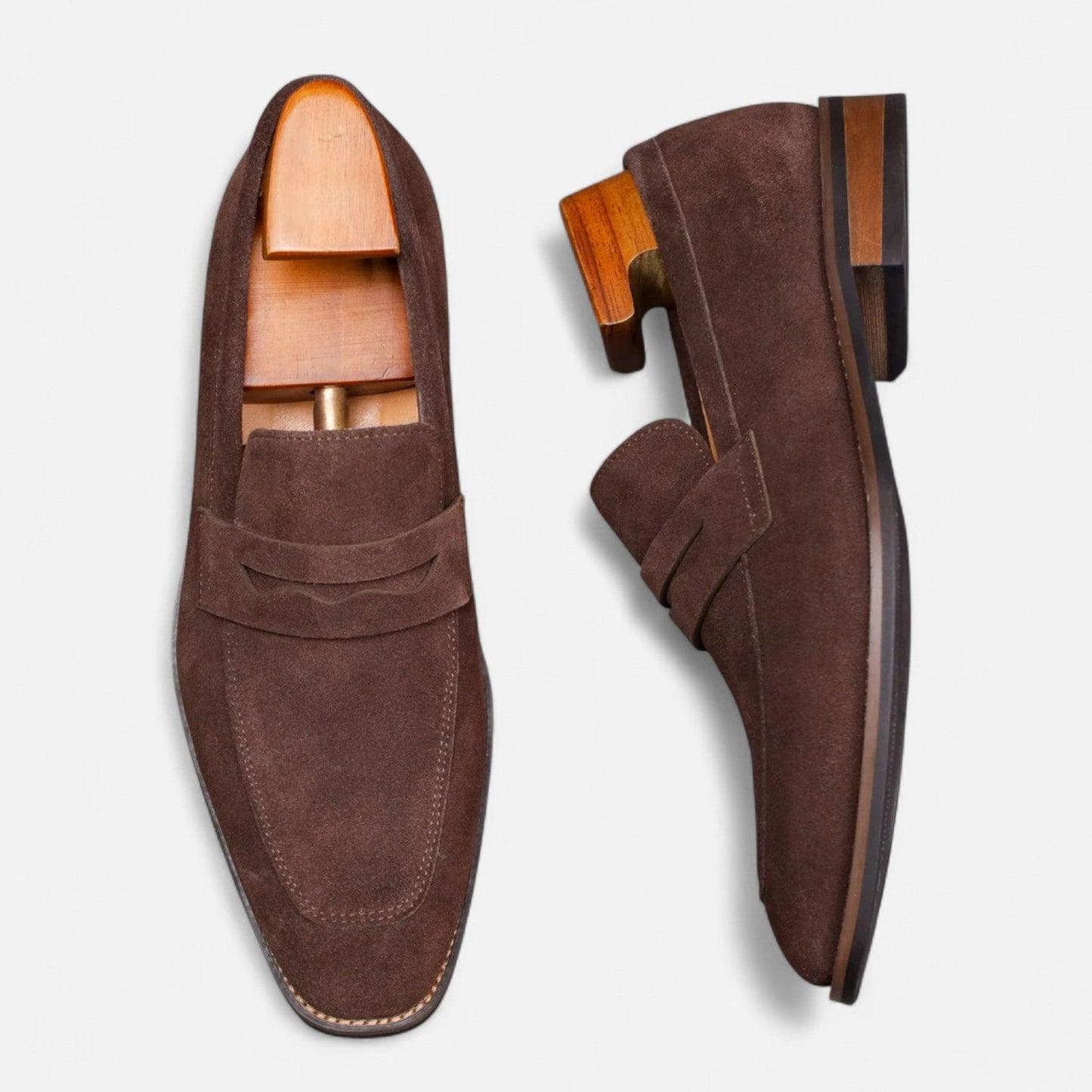 Belmoir Men's Penny Loafers | Premium Cowhide, Classic Comfort