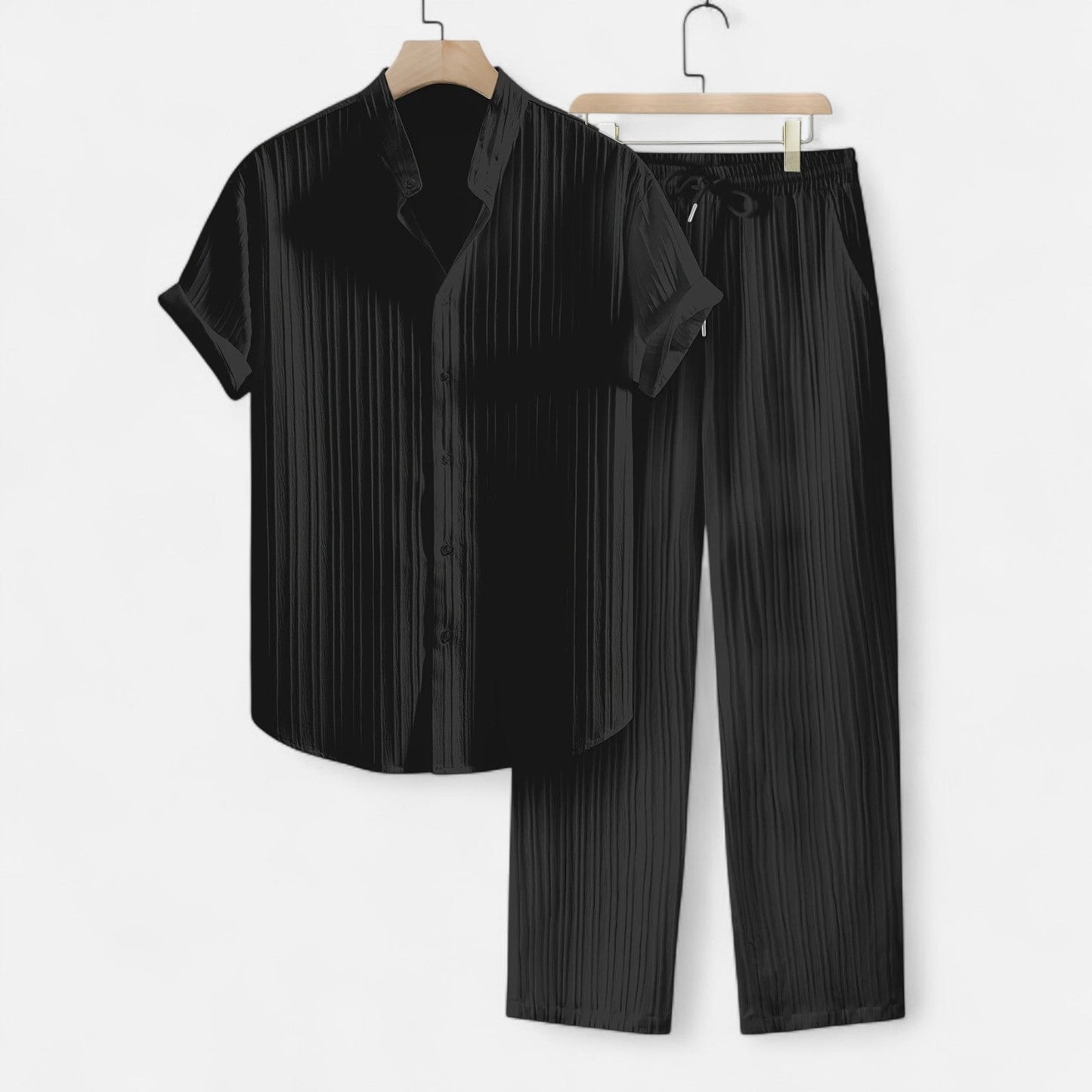 Belmoir Men's Summer Set | Lightweight Fabric, Casual Striped Ensemble
