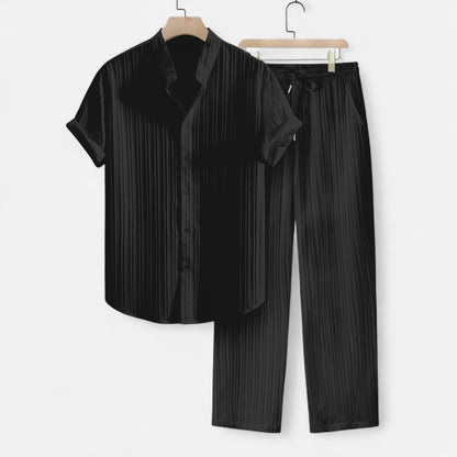 Belmoir Men's Summer Set | Lightweight Fabric, Casual Striped Ensemble