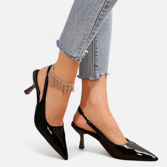 Belmoir Women's Black Pumps | Elegant D'Orsay Design, Comfortable Fit